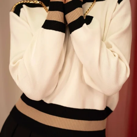 Sueter de Punto Color Blanco Talla Unica